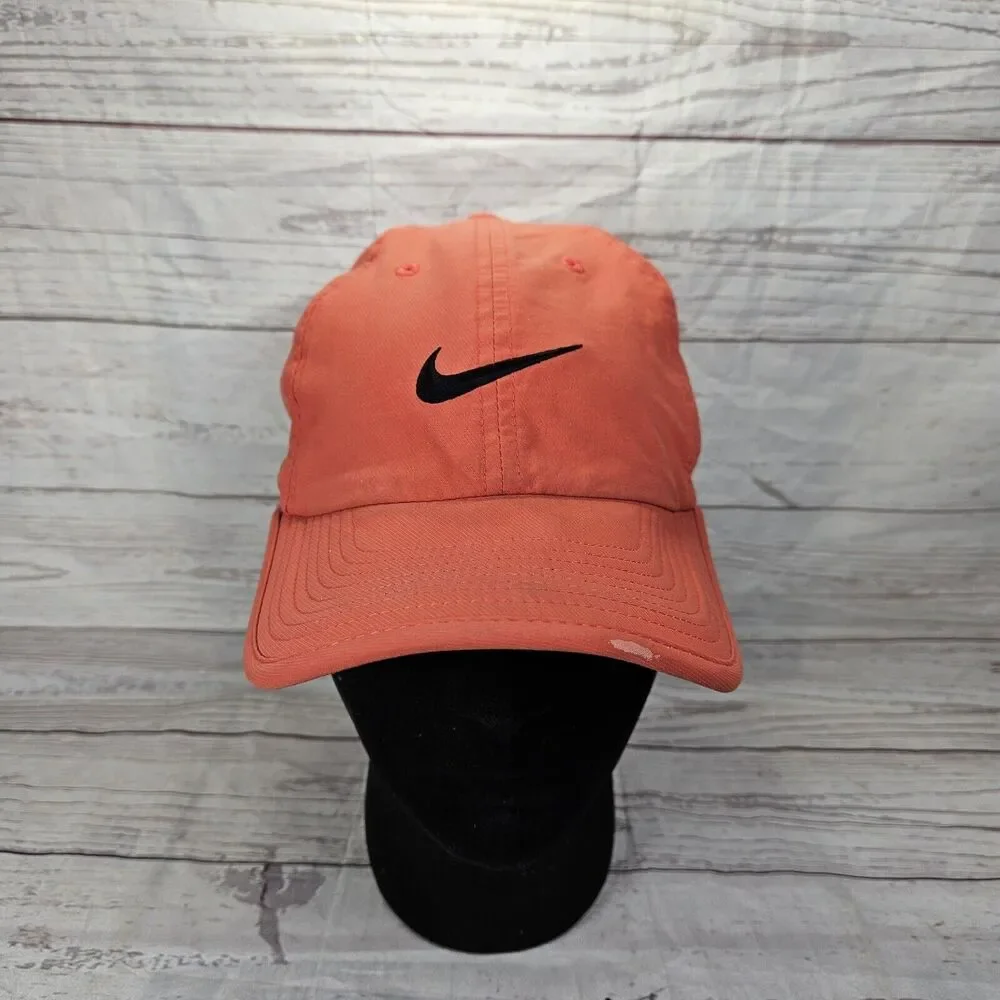 Nike Heritage 86 Dri-Fit Hat Adjustable Pink Black Embroidered Logo
